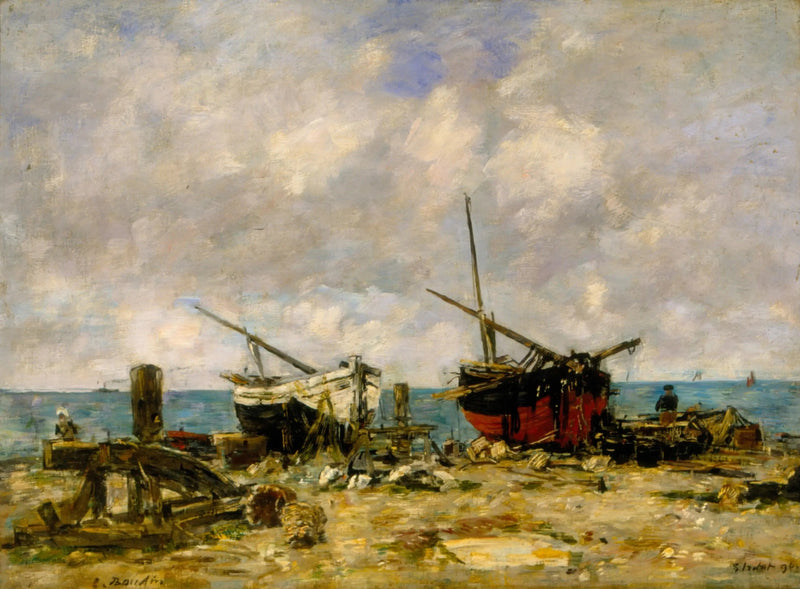Étretat - Navios encalhados - Eugène Boudin