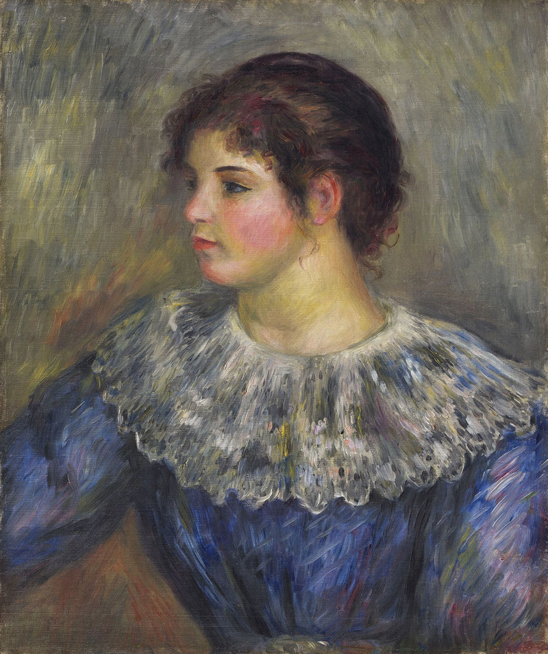 Retrato em busto de jovem garota - Pierre-Auguste Renoir