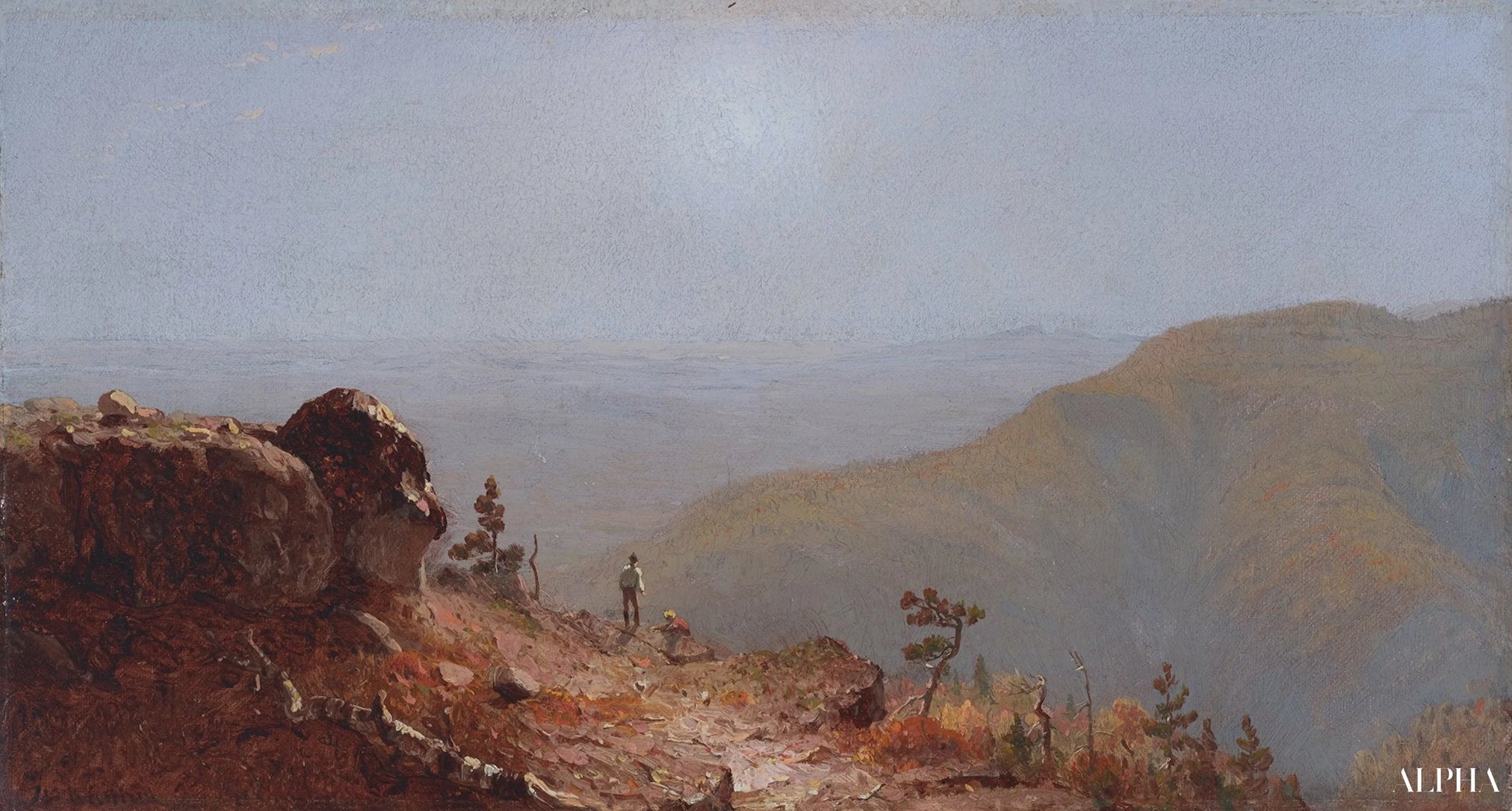 Etude pour Vue de la montagne sud dans les Catskills - Sanford Robinson Gifford - Reproductions de tableaux et peintures haut de gamme