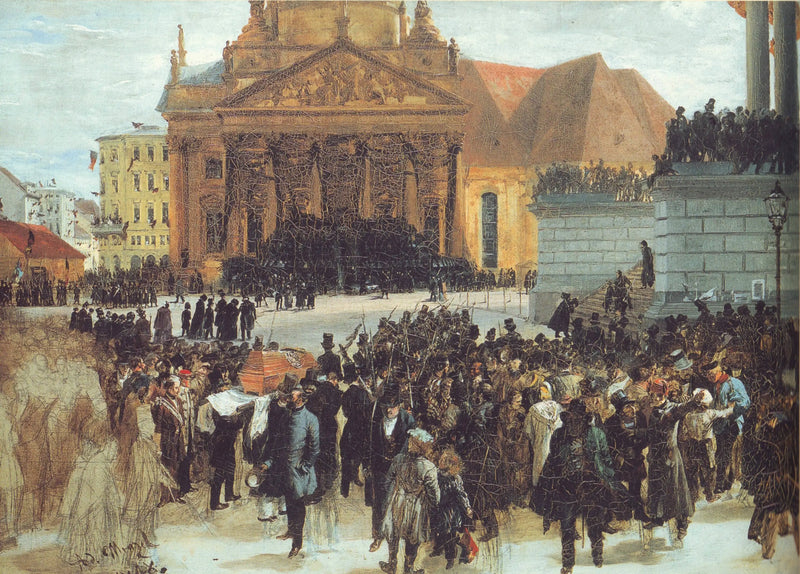 Exposição dos Mortos de Março - Adolph von Menzel