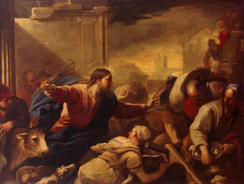 Expulsão dos mercadores do Templo - Luca Giordano