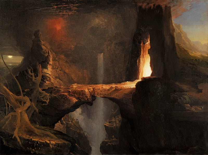 Expulsão: Lua e Luz do Fogo - Thomas Cole