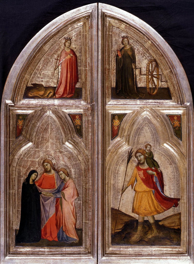 Exterior das persianas do tríptico - Taddeo Gaddi