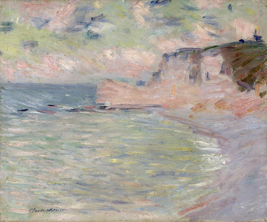 Cliff e Porte d'Amont, efeito matinal W1011 - Claude Monet