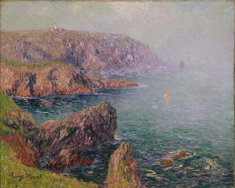 Penhascos em Ouessant, Bretanha - Henry Moret
