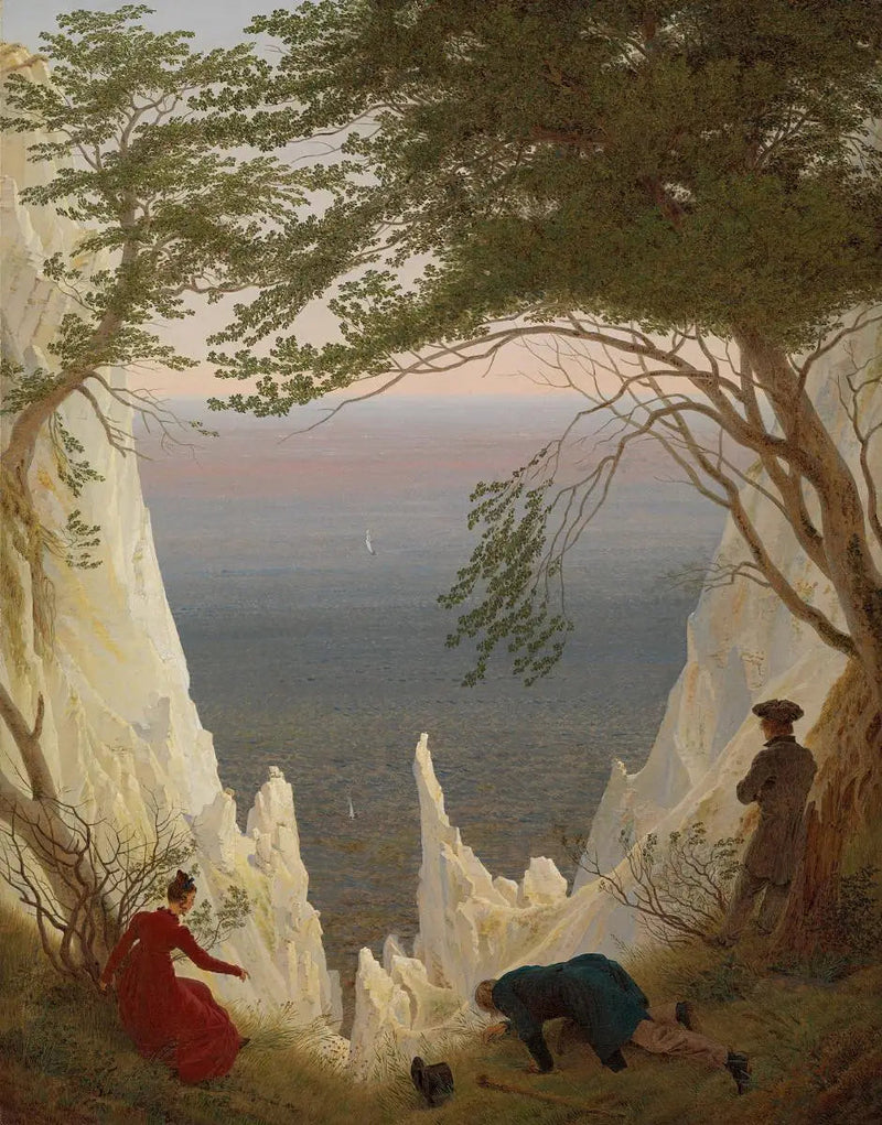 Falésias de giz na ilha de Rügen - Caspar David Friedrich