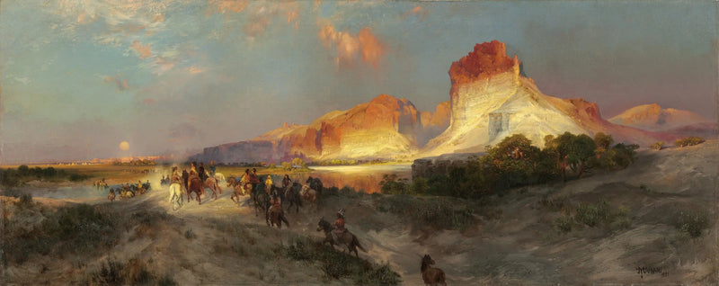 Falésias do Rio Green, Wyoming - Thomas Moran