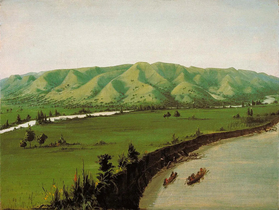 Falésias de Nishnabottana, a 1.070 milhas acima de Saint-Louis - George Catlin