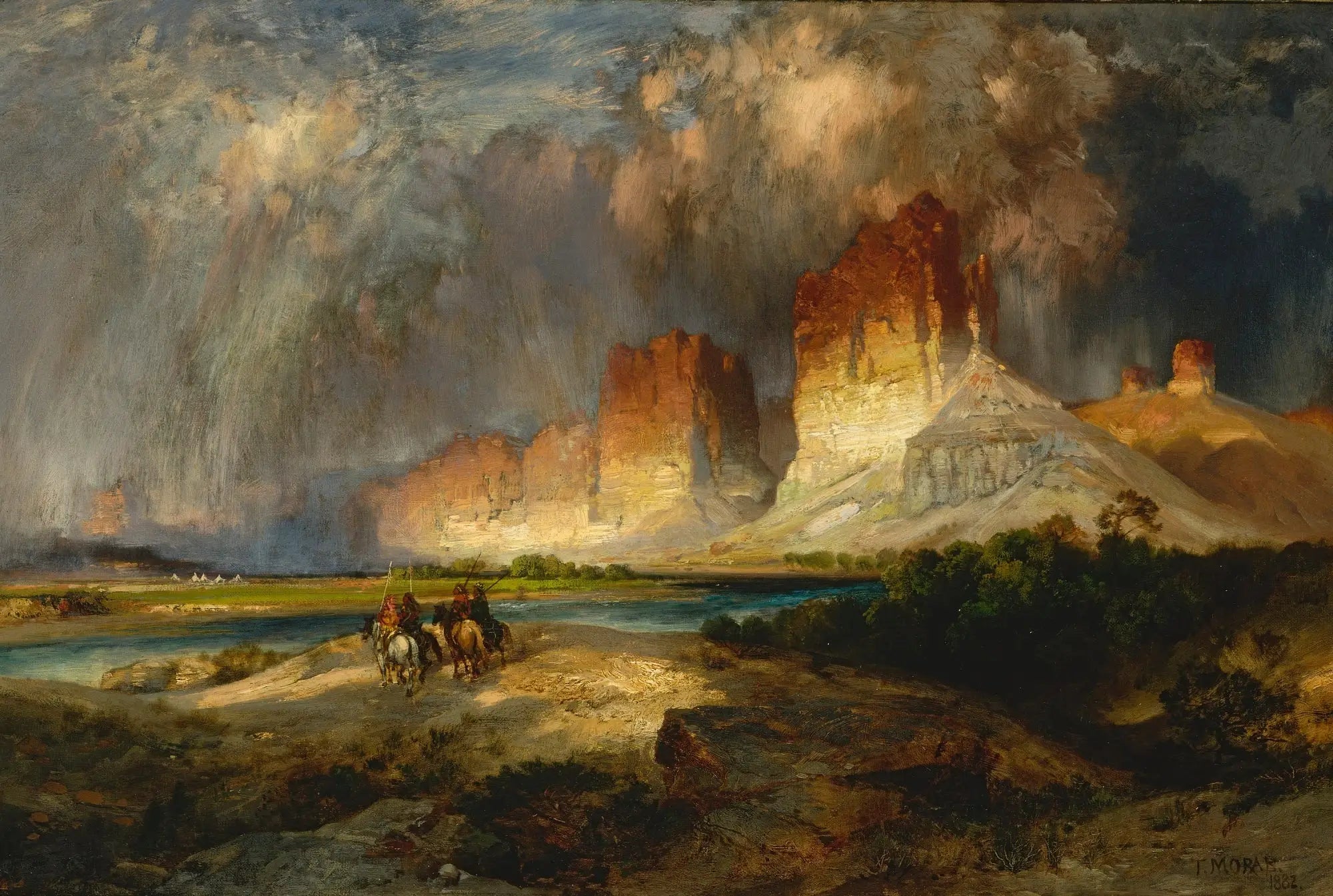 Falaises du haut Colorado territoire du Wyoming - Thomas Moran - Alpha Reproduction
