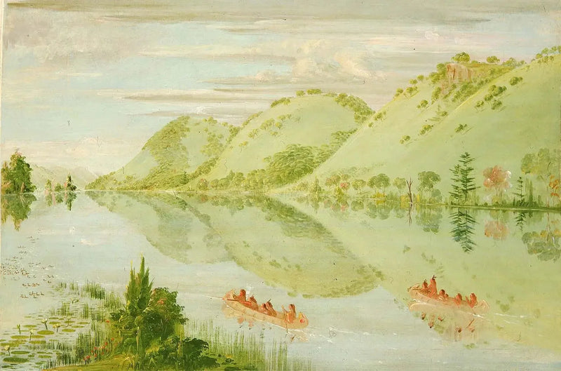 Penhascos pitorescos acima de Prairie du Chien - George Catlin