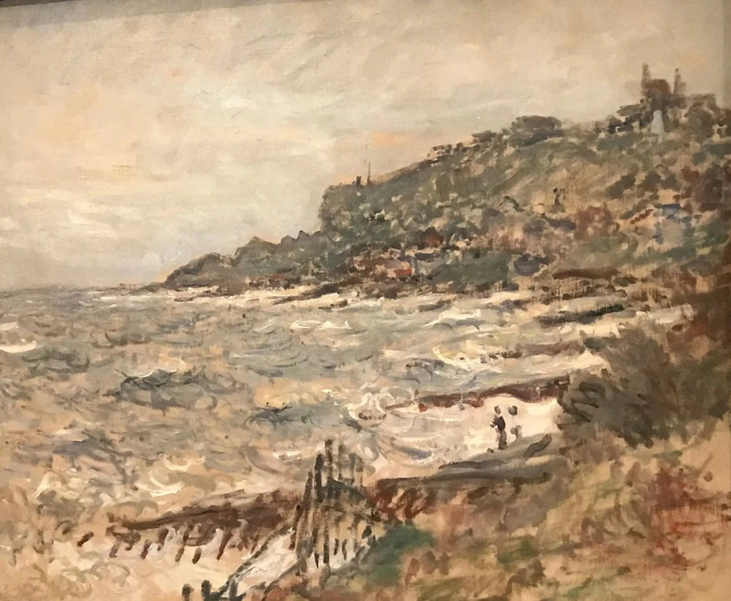 Falésias perto de Sainte-Adresse, tempo cinzento W689 - Claude Monet