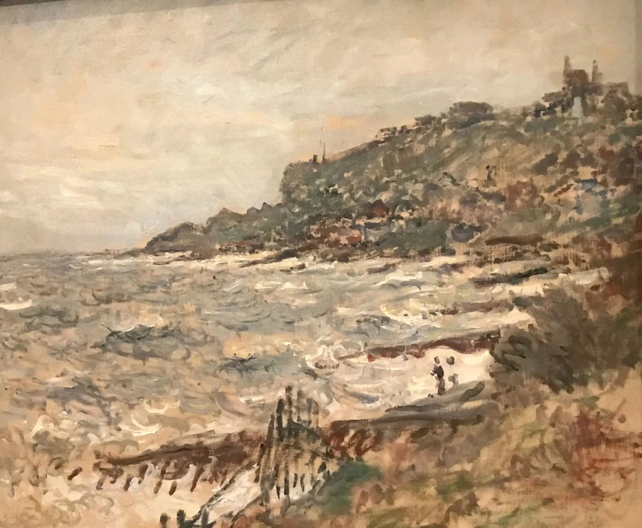 Falésias perto de Sainte-Adresse, tempo cinzento W689 - Claude Monet