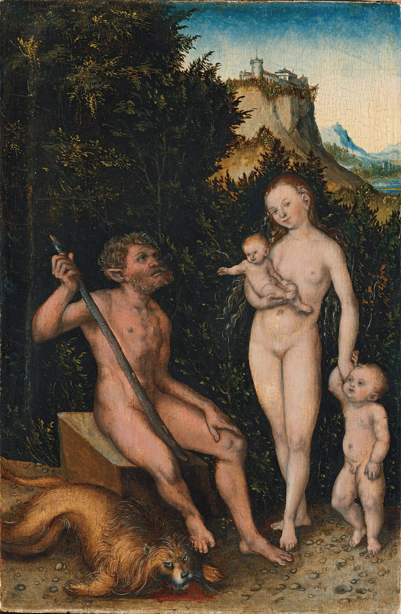 Família de homens selvagens - Lucas Cranach, o Velho