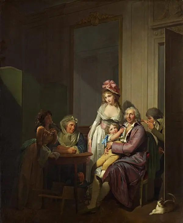 Famille dans un intérieur - Louis-Léopold Boilly image 1 copie peinte à la main à l’huile