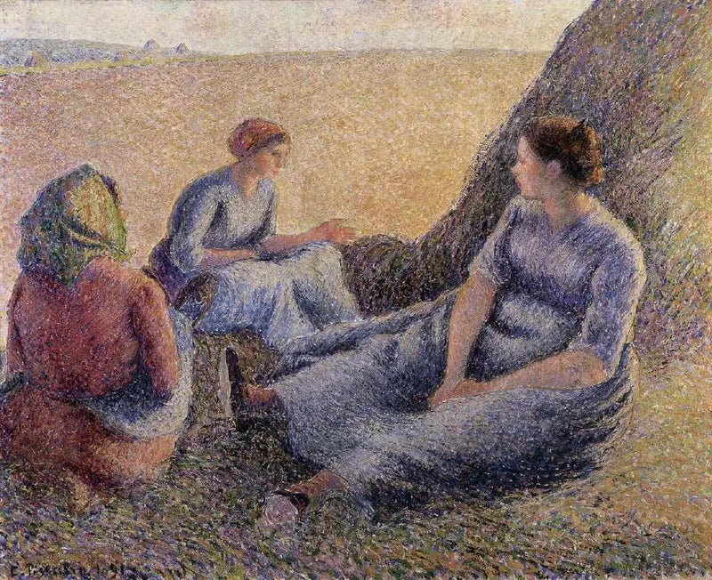 Ceifadoras em repouso - Camille Pissarro