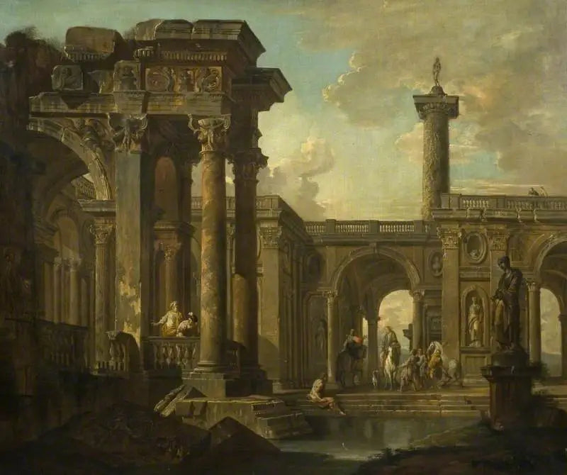 Fantasia arquitetônica com ruínas clássicas - Giovanni Paolo Panini