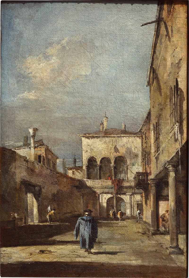 Fantasia arquitetônica com um pátio - Francesco Guardi