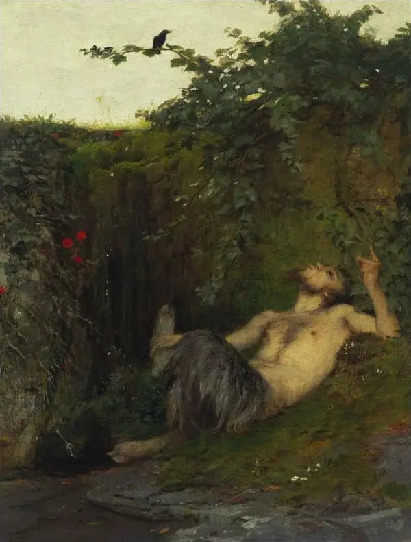 Fauna e o melro - Arnold Böcklin