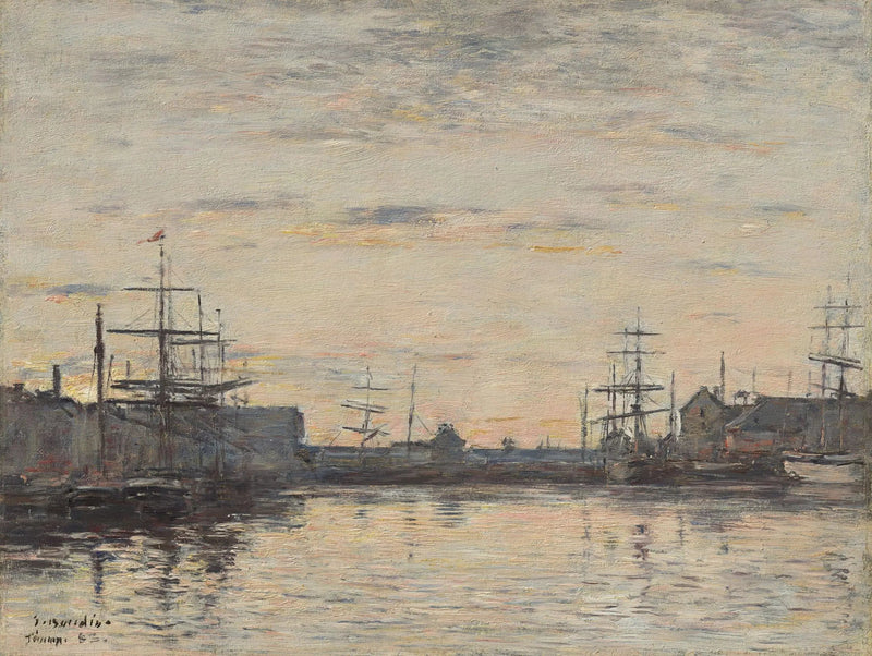 Fécamp: o porto interior - Eugène Boudin