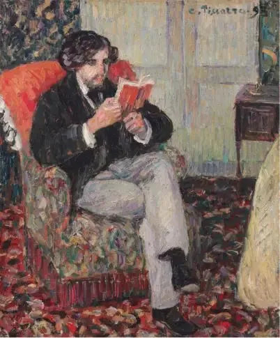 Félix Pissarro lendo - Camille Pissarro