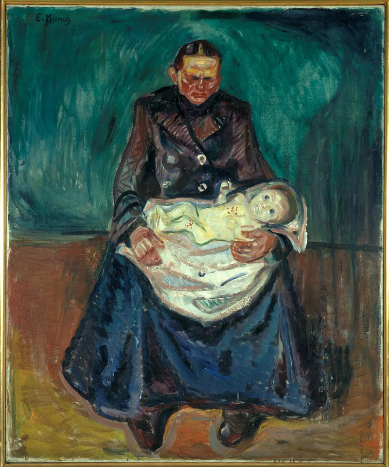 Mulher com a criança doente. Patrimônio - Edvard Munch