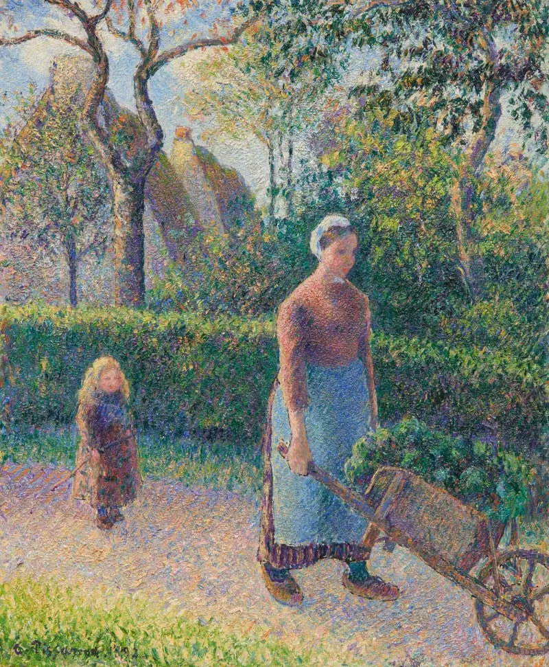Mulher com a carroça - Camille Pissarro