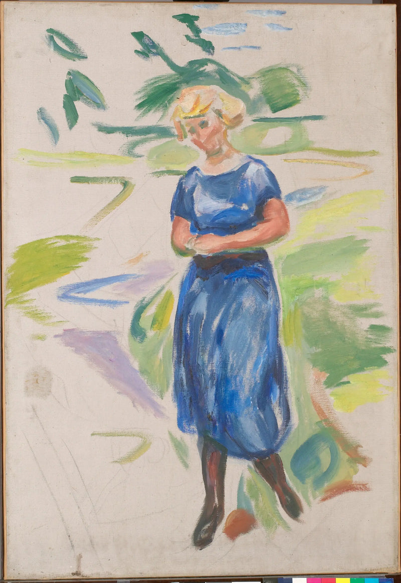 Mulher com vestido azul - Edvard Munch