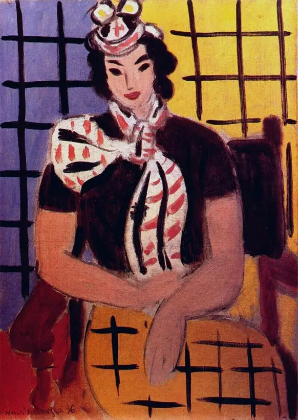 Mulher com cachecol escocês - Henri Matisse