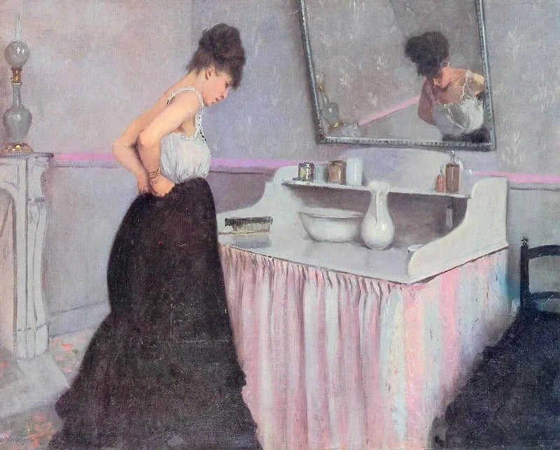 Mulher em seu toalete - Gustave Caillebotte