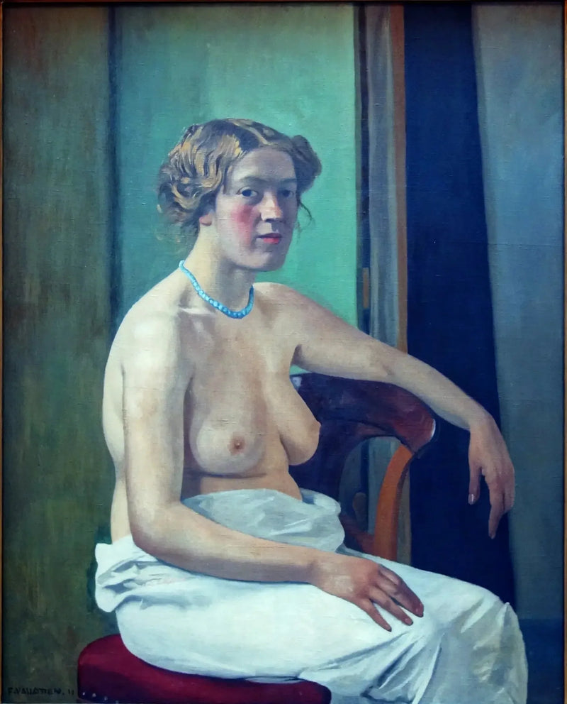Mulher sentada semi nua - Félix Vallotton