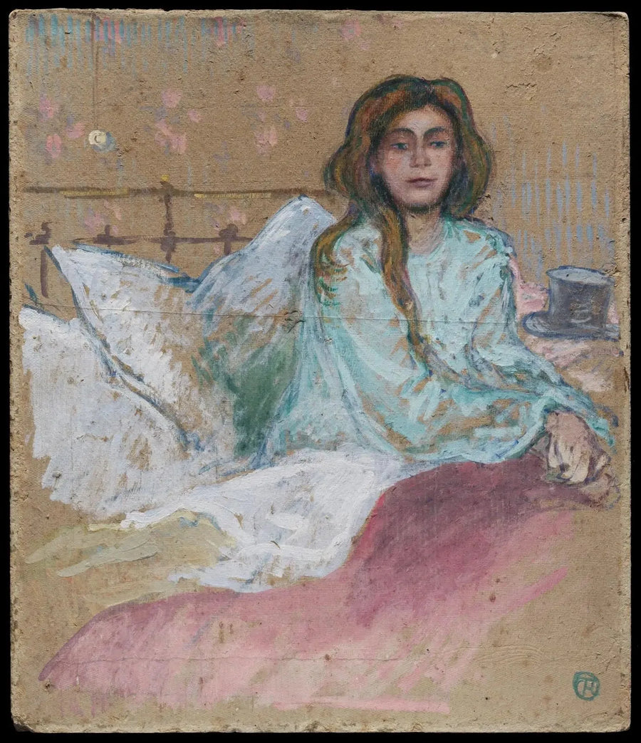 Mulher sentada em sua cama - Henri de Toulouse-Lautrec