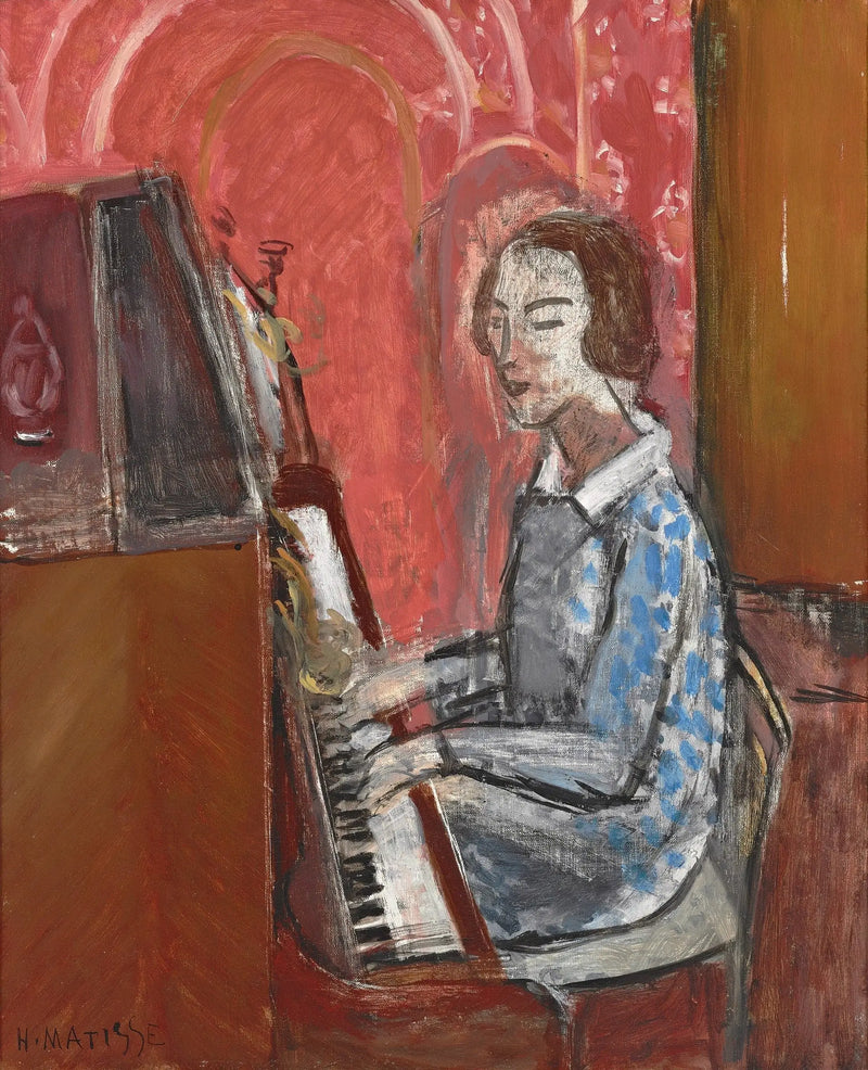 Mulher sentada diante de seu piano - Henri Matisse