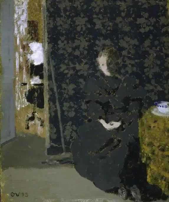 Mulher sentada: xícara de café - Édouard Vuillard
