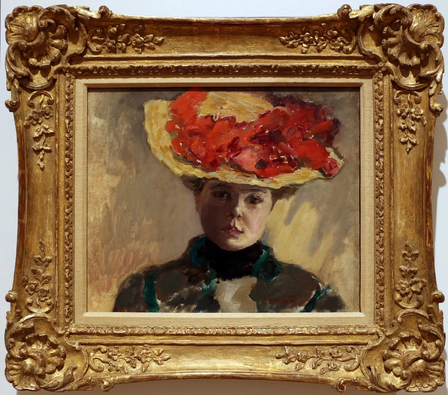 Mulher com chapéu vermelho - Pierre Bonnard