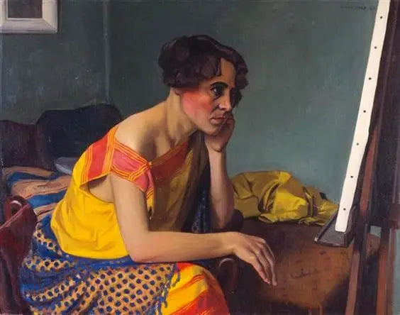 Mulher no cavalete - Félix Vallotton