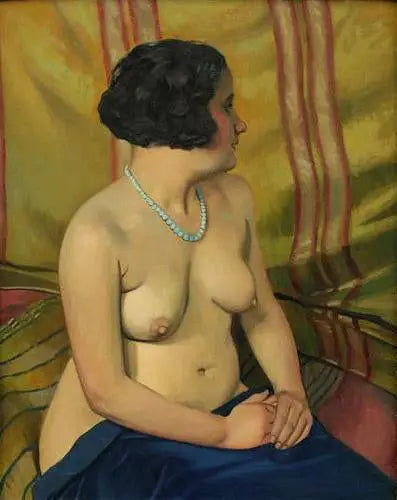 Mulher com colar azul - Félix Vallotton