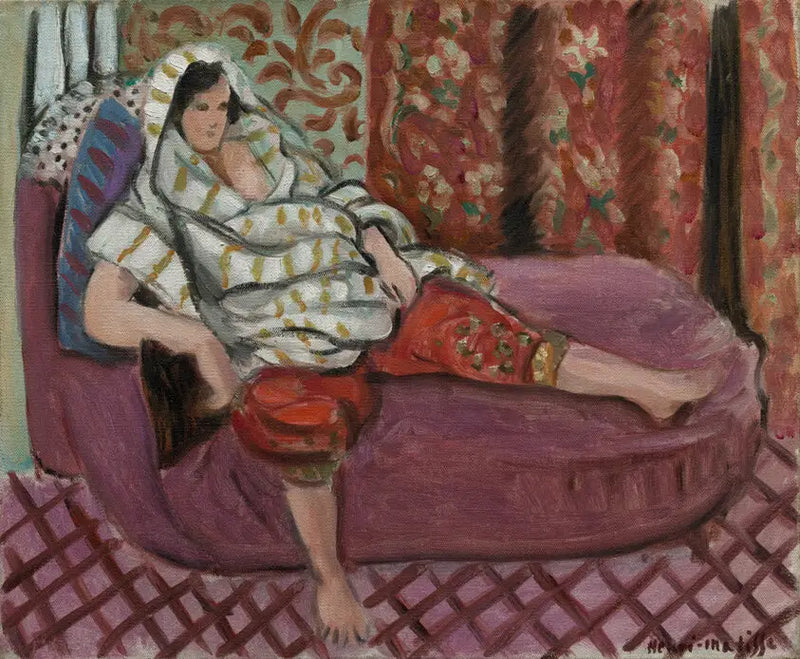Mulher no sofá rosa - Henri Matisse