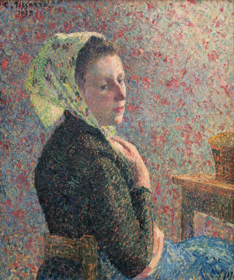 Mulher com lenço verde - Camille Pissarro