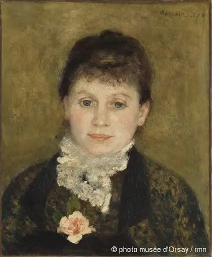 Mulher com jabô branco - Pierre-Auguste Renoir