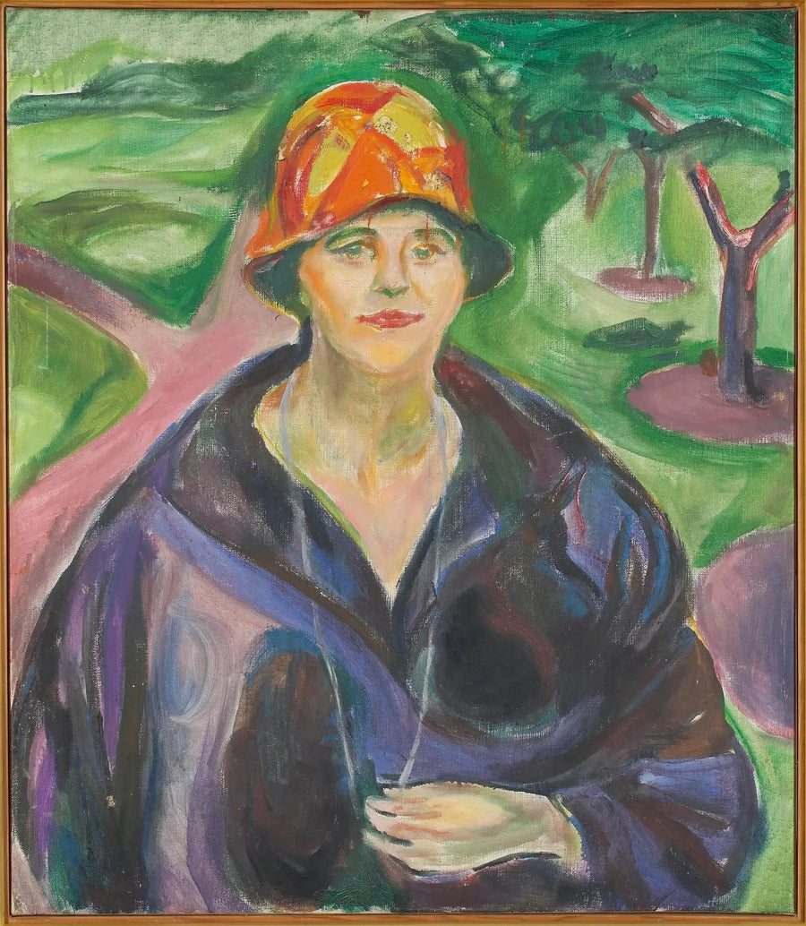Mulher com casaco azul - Edvard Munch