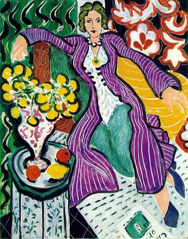 Mulher com casaco roxo - Henri Matisse