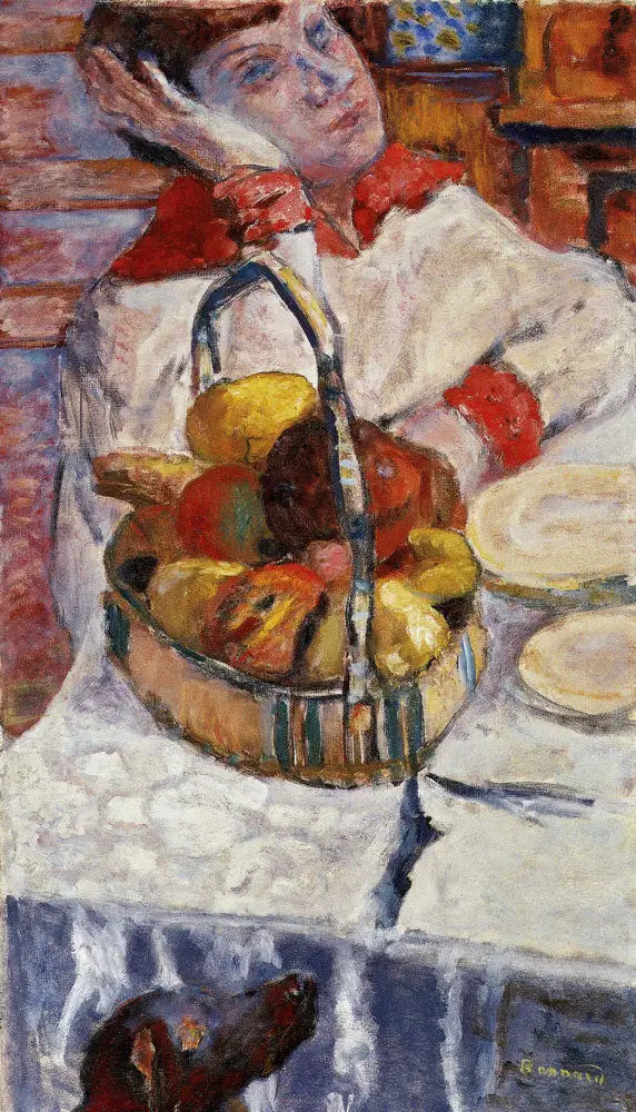 Mulher com cesta de frutas - Pierre Bonnard