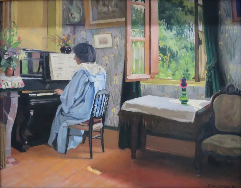Mulher ao piano - Félix Vallotton