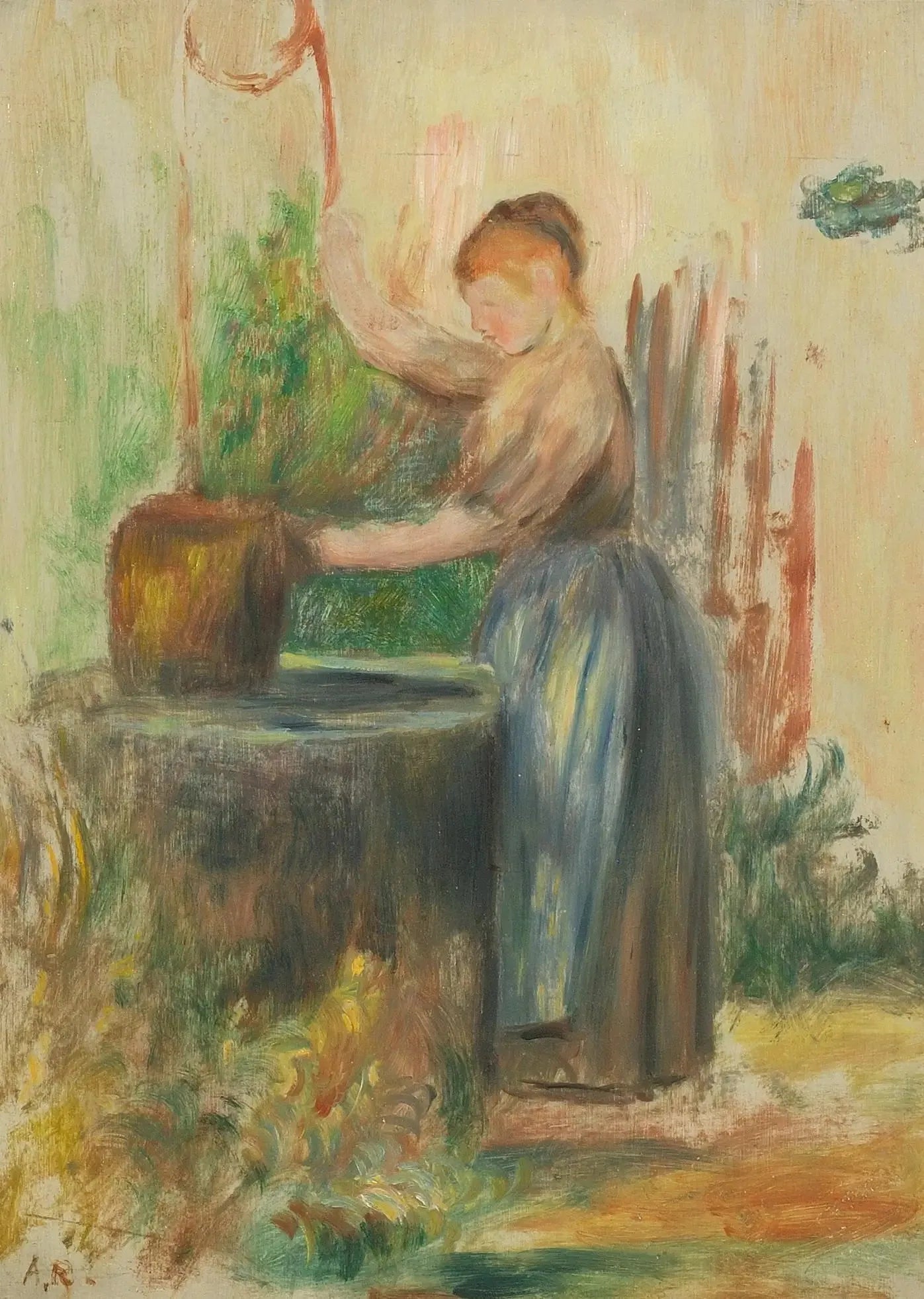 Femme au puits - Pierre-Auguste Renoir image 1 reproduction artisanale de tableau