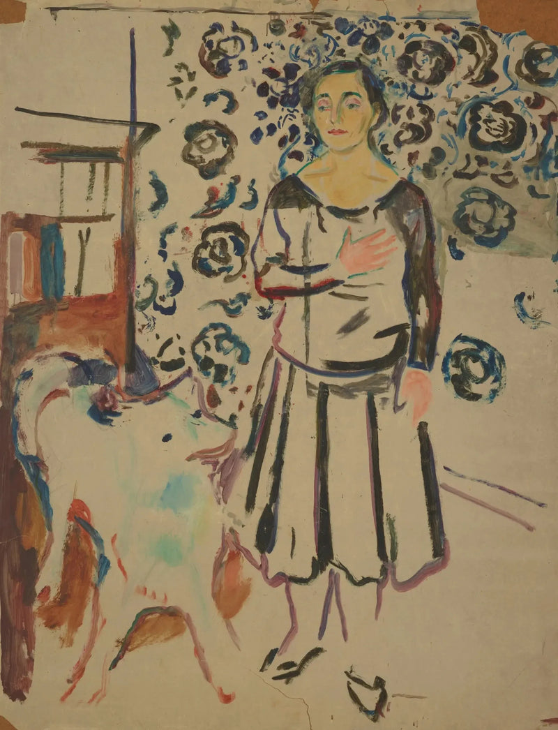 Mulher com samoyède - Edvard Munch