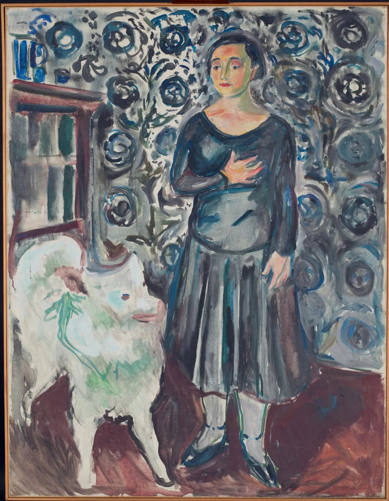 Mulher com samoyède - Edvard Munch