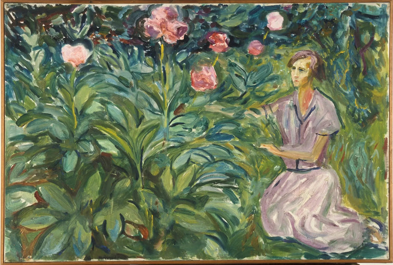 Mulher com peônias - Edvard Munch