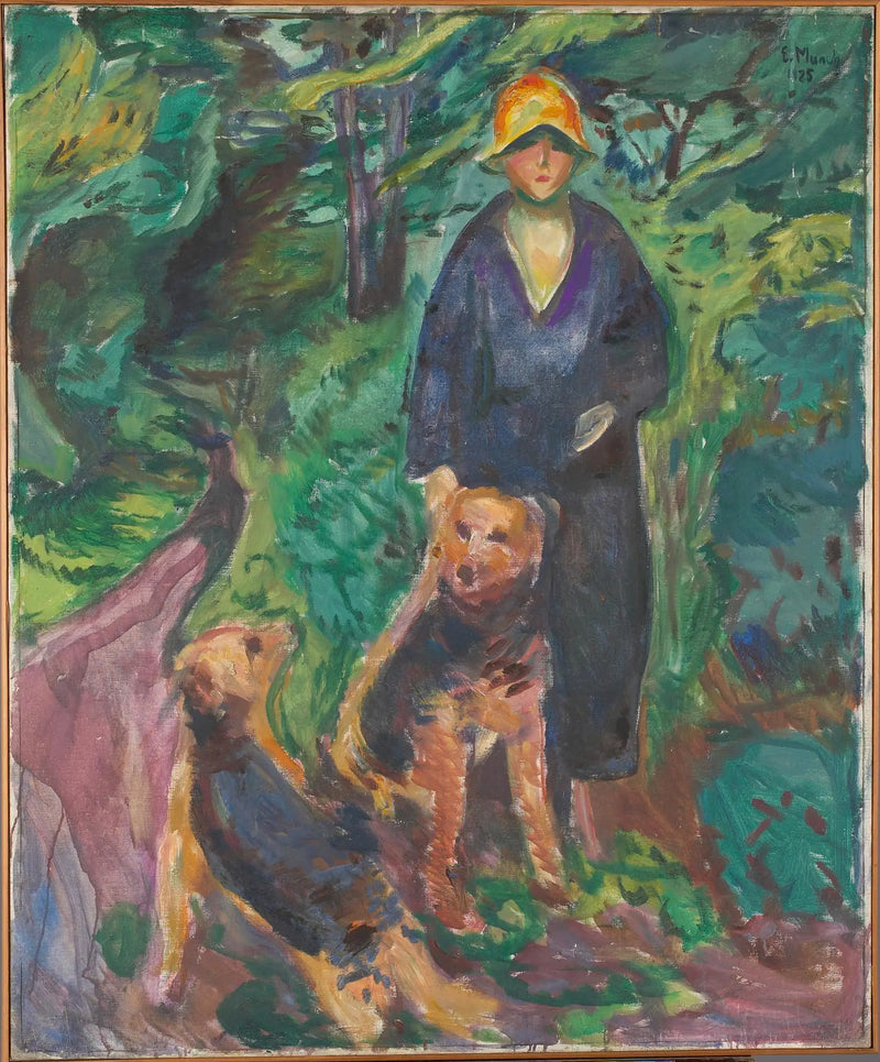 Mulher com terrier airdale - Edvard Munch