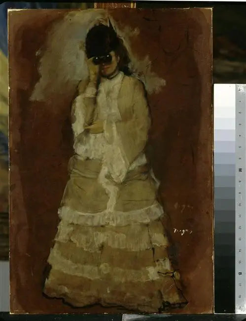Mulher com binóculos de teatro - Edgar Degas