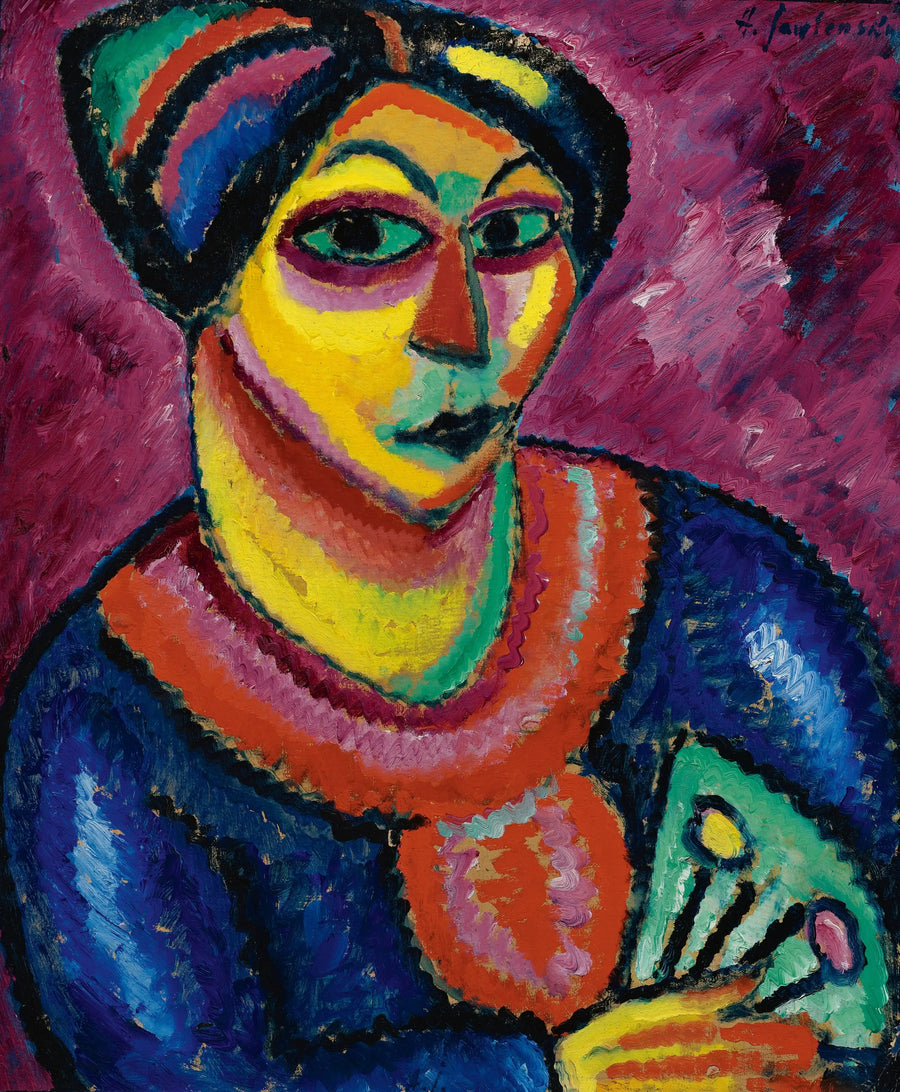 Mulher com leque verde - Alexej von Jawlensky